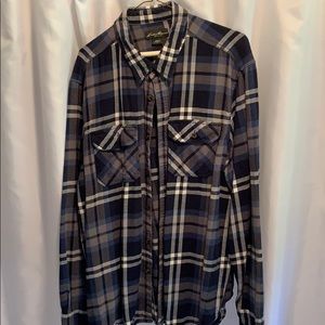 Eddie Bauer flannel- blue